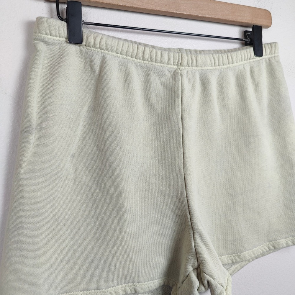 Joah Brown‎ Sweat Shorts Womens Medium Large Pale Green Fleece Elastic Waist - Picture 3 of 8